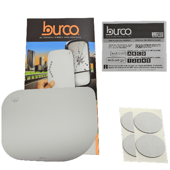 Burco Side View Mirror Replacement Glass - Clear Glass - 4356H