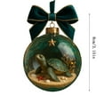 thumbnail image 2 of FastXmas Christmas Snow Globe with Artificial Dog/Bee/​Sea Turtle/Pine Tree Hanging Decoration, 3.15" Xmas Tree Hanging Ornaments,Resin Snow Globe Decor for Christmas Tree,HOliday,Party,Home Decor, 2 of 2