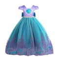 thumbnail image 1 of Vestido para niña Vestido de niña Vestido de princesa con lazo de malla abullonada de sirena, 1 of 4