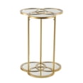 thumbnail image 2 of HomeRoots 402264 22 in. Mirrored Glass Three Circle End Table - Gold, 2 of 3