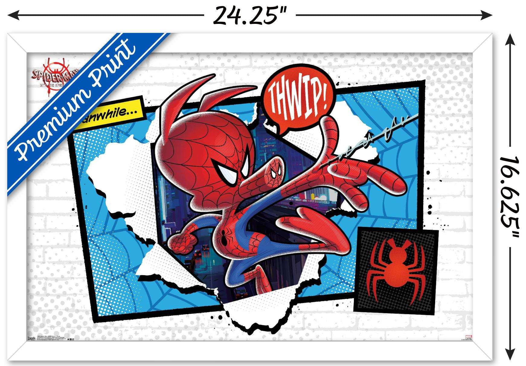 Marvel Cinematic Universe - Spider-Man - Into The Spider-Verse - Thwip Wall Poster, 14.725" x 22.375", Framed