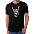 thumbnail image 1 of LA Pop Art Men's Premium Blend Word Art T-shirt - Heavy Metal Genres, 1 of 2
