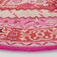thumbnail image 4 of SAFAVIEH Bellagio Major Bordered Wool Area Rug, Red Pink/Ivory, 5' x 5' Round, 4 of 12