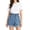 Light Blue, variant on Jean Shorts Gsakboxl Women Plus Size Paper Bag Waist Denim Shorts Button Roll Up Hem Loose A-Line Wide Leg Slim Fit Casual Hot Pants Grey S