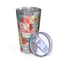 thumbnail image 2 of 16oz Tumblers Pioneer Flower Floral Print Pattern Stainless Steel Vacuum Insulated Double Wall Travel Tumbler Cups Mug with Lid and Straw,Cleaning Brush for Coffee,Tea, 2 of 4
