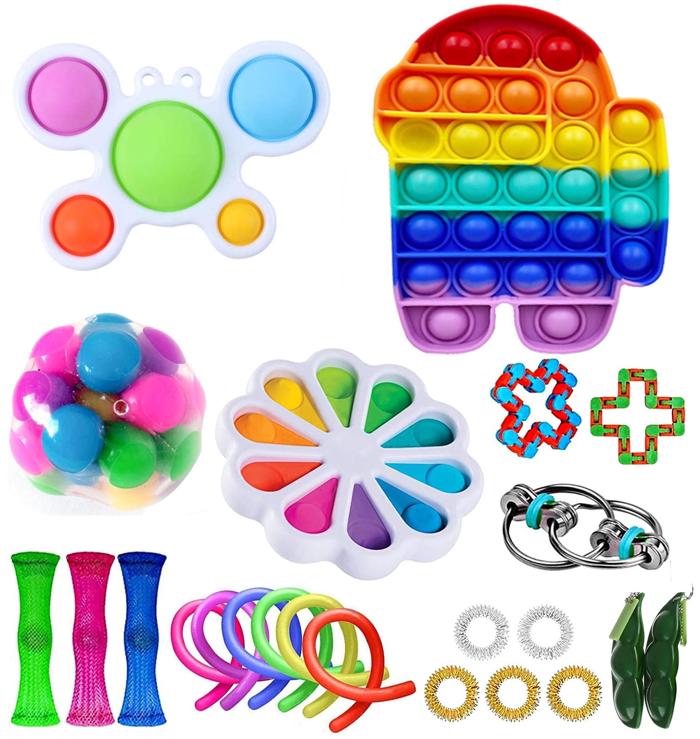Fidget Toys Pop Its Fidget Pack Sensory Fidget Toys Cheap Fidget Pack for Kid Adults Stress