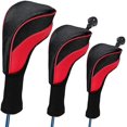 thumbnail image 1 of 3pcs Interchangeable Golf Wood Headcovers Covers Golf Protective Covers, 1 of 2