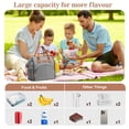 thumbnail image 5 of LOKASS Bolsa de almuerzo para mujer con aislamiento, bolsa de almuerzo de gran apertura, soporte grande para bebidas, organizador de aperitivos térmicos de nailon duradero para hombres, adultos, traba, 5 of 5
