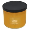 thumbnail image 3 of Mainstays 3-Wick Textured Wrapped Cranberry mandarin Scented Candle, 14 oz, 3 of 6