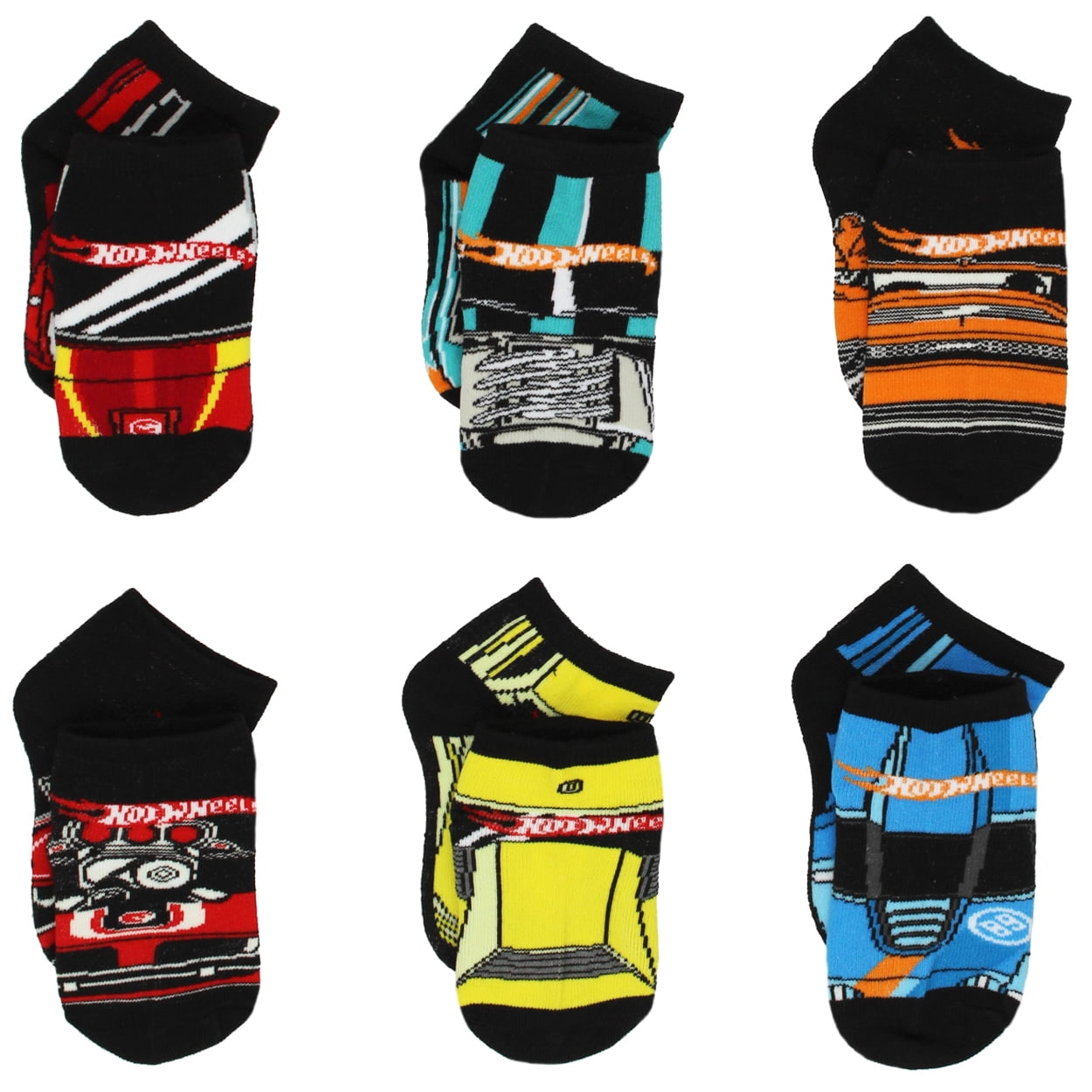Planet Sox - Hot Wheels Cars Toddler Boys 6 pack Socks Set HW004BQS - Walmart.com - Walmart.com