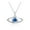 Silver, variant on Stainless Steel Blue CZ Evil Eye Necklace for Women, Third Eye Necklace, Hamsa Pendant, Good Luck Charm Necklace, Obidos Evil Eye Pendant for Men, Gold, 18-20 Inch Chain