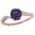 thumbnail image 3 of Star K � Round 7mm Simulated Alexandrite Bypass engagement promise solitaire ring, 3 of 9