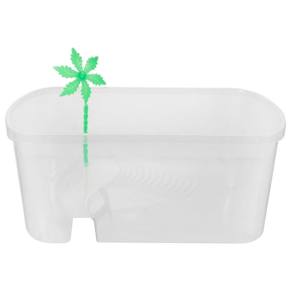 FRCOLOR  Reptile Habitat Tank Tortoise Accessory Small Turtle Basking Platform White