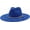 Blue, variant on 10CM Big Wide Brim Fedora Hat for Women Men Western Suede Hats Large Felt Panama Hat