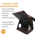 thumbnail image 4 of K&H Pet Products Outdoor Multi-Kitty A-Frame Unheated Chocolate 35 X 20.5 X 20 Inches, 4 of 8