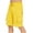 Yellow, variant on Turilly Plus Size Shorts for Men Fashion Elastic Waistband Beam Beach Line Belt Casual Sports Shorts