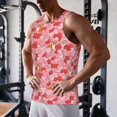 thumbnail image 5 of Fotbe hearts and cute corgi Pattern Men's Quick Dry Workout Tank Top Gym Muscle Tee Fitness Bodybuilding Sleeveless T Shirt Breathable Workout Shirt-Small, 5 of 7