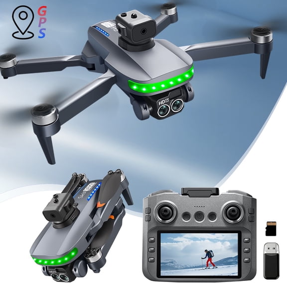 Tarmeek Drone with Camera, GPS Drone with 4.5" Screen Remote & 2K Camera, 1000M Range, 18min Flight, Auto Return, Brushless Motor Follow & Airdrop Mode Included, 5G FPV Drones with Camera for Adults