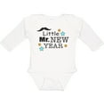 thumbnail image 3 of Inktastic Little Mr New Year with Mustache and Stars Boys Long Sleeve Baby Bodysuit, 3 of 5