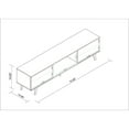 thumbnail image 2 of Manhattan Comfort Doyers 70.87 Mid-Century Modern TV Stand in White and Nut Brown, 2 of 5
