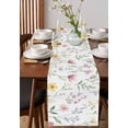 thumbnail image 4 of Pastoral Floral Table Runner 120 Inches, Spring Summer Botanical Flowers Bed Runner Dresser Scarves Tabletop for Indoor Outdoor Parties/Ceremony/Banquet, 13"x 120", 4 of 8