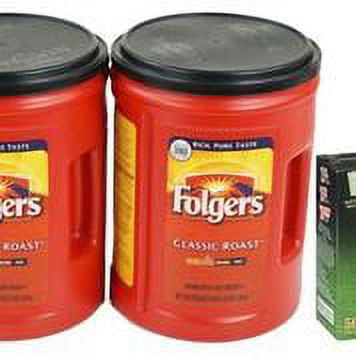 Folgers Coffee, Convenience Combo 2-48oz Canisters of Classic Roast Coffee & 1-50ct Stevia In The Raw