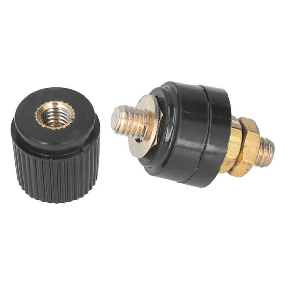 Connector Terminal, M6 Screw Corrosion Resistant Multifunction Banana Plug Socket Terminal Connector Brass for Industrial Equipment for Electronic Instrument Black
