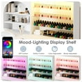 thumbnail image 6 of Advwin Manicure Table Nail Tech Desk w/ LED Display Shelf, L-Shaped Glass Top Nail Station w/ USB Ports, Cabinet, Drawer, Wrist Rest, Professional Salon Manicure Workstation, White, 6 of 10