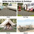 thumbnail image 5 of Waterproof Outdoor Rug 5x8 ft, Reversible Plastic Straw Patio Camping Rugs, Outdoor Indoor RV Mat Carpet for Patio, Outside Entry, Backyard, Deck, Bench, Picnic, Camper, Black & Beige, 5 of 6