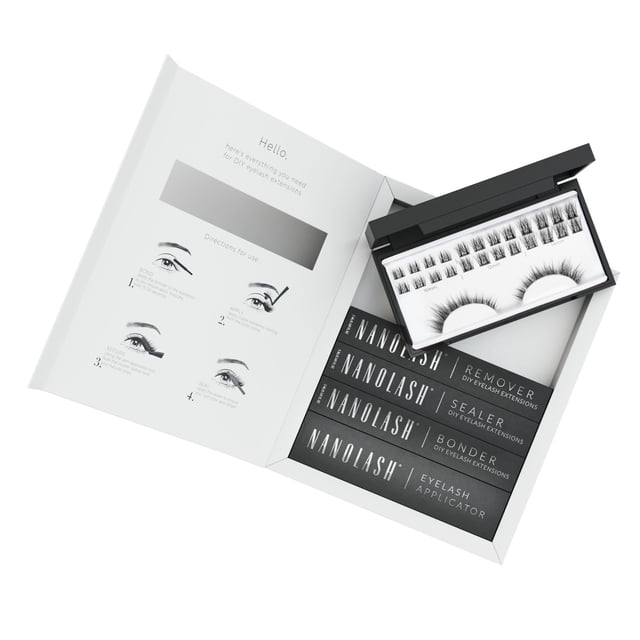 Kit de extensiones de pestañas Nanolash DIY Cluster Black