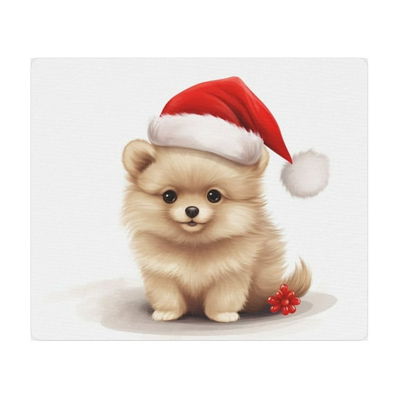 DistinctInk Mouse Pad - 1/4" Foam Rubber - Pomeranian Puppy Drawing