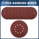 thumbnail image 4 of Discos de Lija Únicos Bargains 9" 10 Agujeros 40 Grano Reparación Automotriz Redondos de Papel de Lija con Gancho y Bucle Papel Blanco Rojo 50 Pcs, 4 of 7