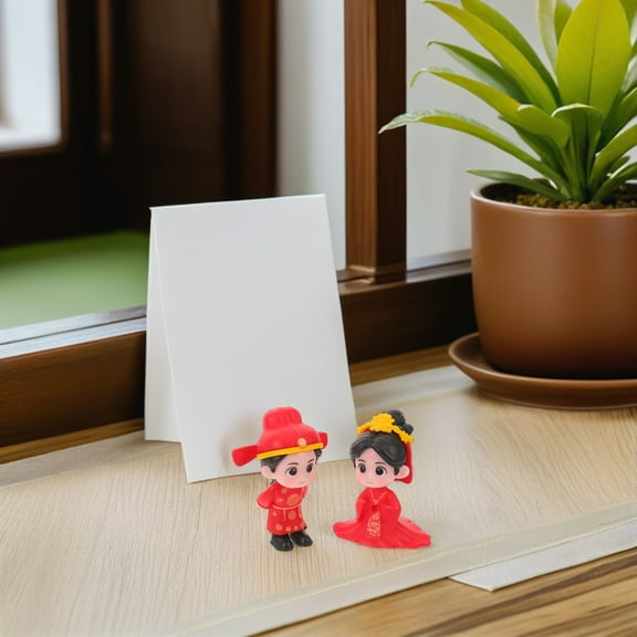 LOLIPPYY 4Pcs Romantic Couple Statue Wedding Cake Decorations Assorted Color Anniversary Cake Figure