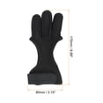 thumbnail image 2 of Archery Glove, 3 Finger Leather Guard Protector, Recurve Bow Glove Archery Accessories, Black, Small, 2 of 5