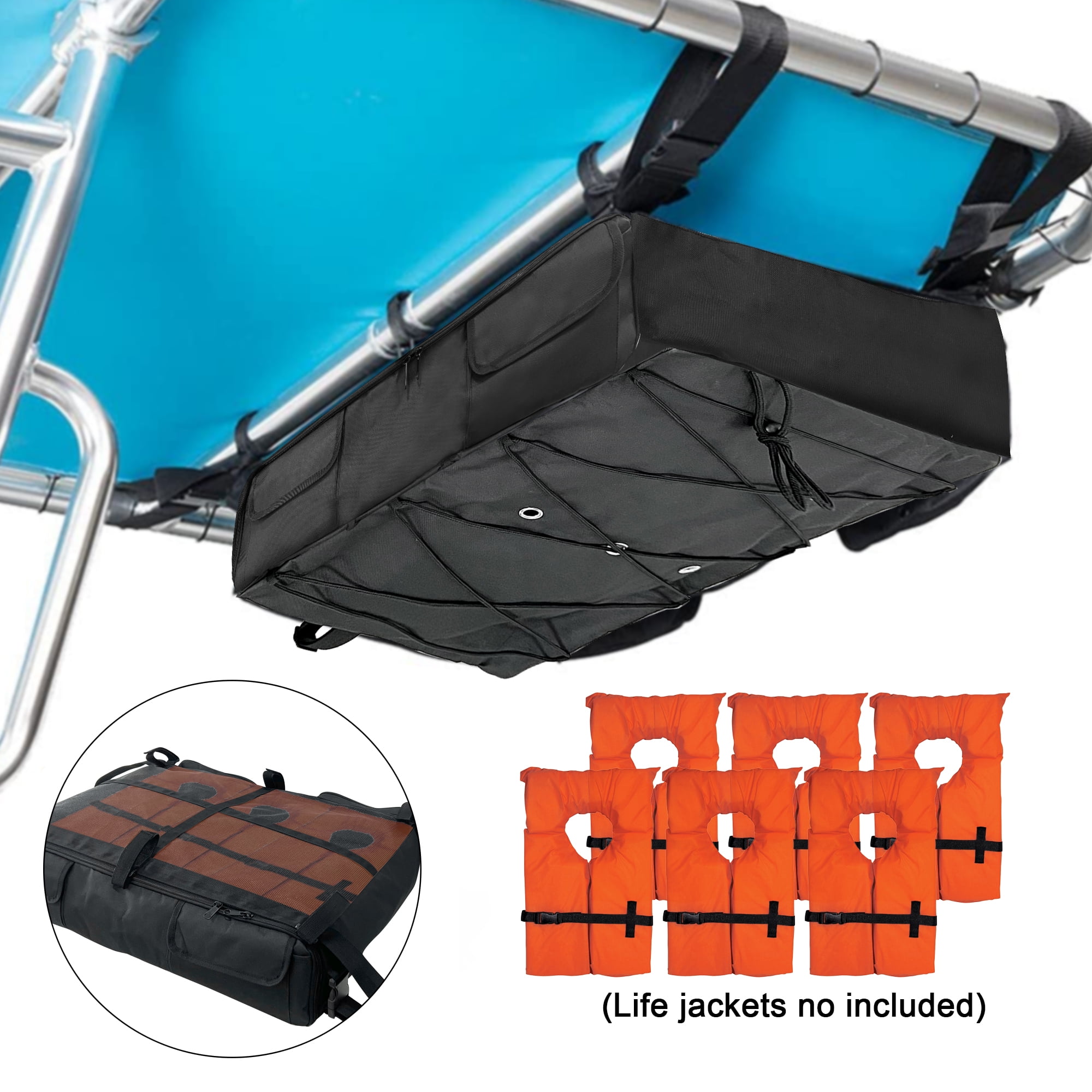 Juiluna Boat Life Jackets Ttop Storage Bag with Elastic Rope