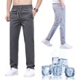 thumbnail image 1 of Meshirons - Ice Silk Mesh Panel Casual Pants, Breathable Quick Dry Comfort with Pockets, Tailored for Men Over 55, 1 of 8