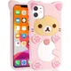 thumbnail image 2 of Funda de silicona suave con dibujos animados en 3D de oso rosa kawaii para iPhone 14, 13, 11, 15 Pro Max, 12 Mini, XS, XR, X, 8, 7 Plus, SE 2020, funda divertida, 2 of 5