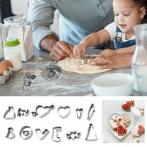 Valentines Day Cookie Cutters, 12 Pieces Valentines Day Cookie Cutter Set, Stainless Steel Small Heart Cookie Cutters for Biscuit Pastry Cake Valentine Birthday Wedding Anniversary Party Supplies