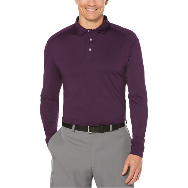 PGA Tour - Polo de rugby para hombre, color morado, pequeño