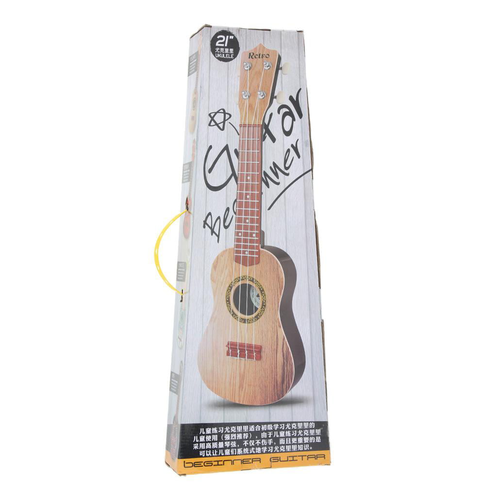 Homyl 4 String Beginners Ukulele Hawaii Guitar Instruments Toy with Strap Music & Art Development Kids Toy Play Activity Brown 