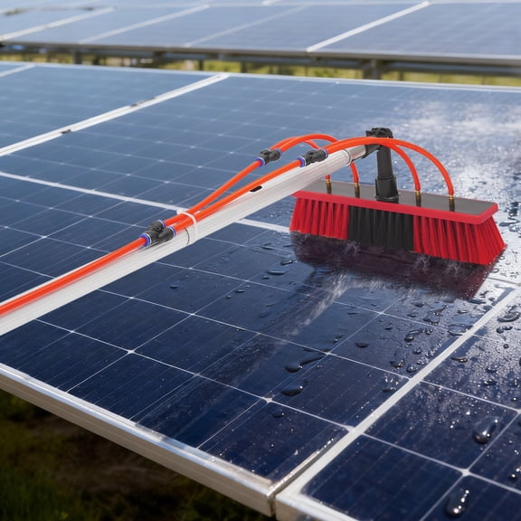 4m Solar Panel Cleaning Brush Outdoor Window Adjustable Pole Cleaning Kit