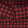 thumbnail image 4 of Sweet Home Collection 1800 Series Buffalo Plaid Black and Red 4 Piece Bed Sheet Set - California King, 4 of 6