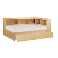 Lexicon Contemporary Twin Bookcase Corner Bed with Storage Boxes in ...