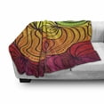 thumbnail image 3 of Abstract Soft Flannel Fleece Blanket, Colorful Tangled Lines Abstract Leaves Design with Various Size Dots Lively Colors, Cozy Plush for Indoor and Outdoor Use, 70" x 90", Multicolor, by Ambesonne, 3 of 6