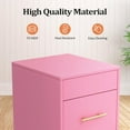 thumbnail image 5 of OmySalon Wood Salon Trolley Cart with Wheels, Hair Cart Mobile Storage Cabinet, Hairdressing Styling Tools Organizer, Rolling Salon Station for Beauty Spa Barbershop Tattoo, Pink, 5 of 7