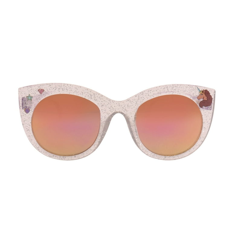 Sun-Staches Afro Unicorn Kids Glitter Cat Eye Sunglasses UV400