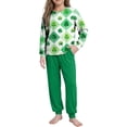 thumbnail image 4 of Auroural toddler girl clothes 5t sets St. Patrick's Day Printed Long Sleeved Shirt And Pants Set For Boys And Girls, 4 of 8