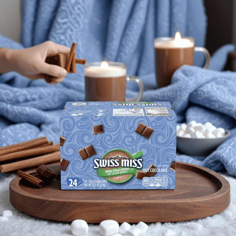Swiss Miss Hot Cocoa Mix 24 Packets + Vallary Spoon - Walmart.com