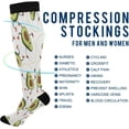 thumbnail image 4 of FREEAMG Avocado Compression Socks for Women Men, Circulation Knee High Stockings for Running Cycling Medical, 1Pair, 4 of 7