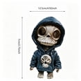 thumbnail image 3 of Detailed Resin Halloween Skeleton Standing Figurine, Mini Spooky Tabletop Ornament, Gothic Shelf Decor Statue for Bedroom Dresser, Living Room Counter And Holiday Mantel Layout, 3 of 5